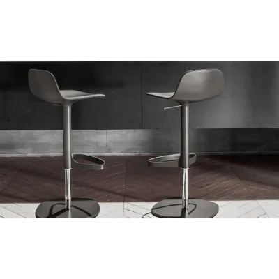 Bonaldo Sgabello Bonnie H 53/73 con base girevole in metallo e seduta in polipropilene