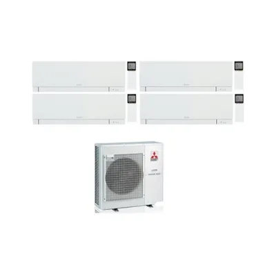 Climatizzatore Condizionatore MITSUBISHI ELECTRIC Quadri Split 9+12+12+12 serie KIRIGAMINE ZEN WHITE MSZ-EF Inverter con MXZ-4F72VF WI-FI INTEGRATO R-32 9000+12000+12000+12000 A++/A+