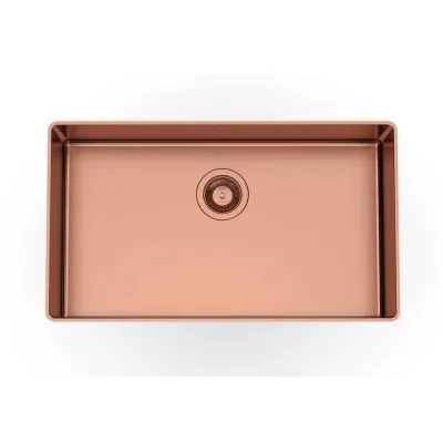 Foster Lavello una vasca 4371 008 finitura acciaio PVD copper da 72.6x41.6 cm - IN PROMOZIONE FINO AL 30/06