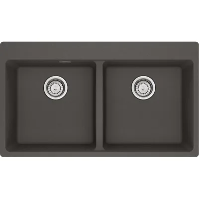 PRONTA CONSEGNA - Franke: Lavello due vasche Vasche Sopratop Centro MRG 620-39-39 FTL 114.0714.188 finitura grigio ardesia da 86x50 cm
