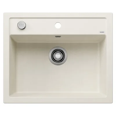 PRONTA CONSEGNA - Blanco | Lavello una vasca DALAGO 6 1527063 finitura soft white da 61.5x51 cm - Sopratop