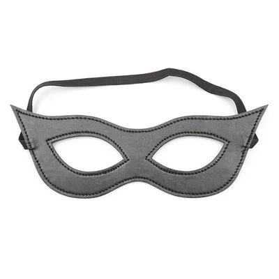 OHMAMA Maschera Occhi PU Nera Fetish BDSM Antifaz Unisex Regolabile Taglia Unica