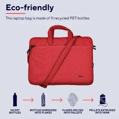 BOLOGNA LAPTOP BAG 16" ECO RED 24449