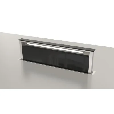 Fulgor Cappa da base FDDH 1120 TRC BK finitura vetro nero da 108 cm