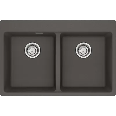 Franke: Lavello due vasche Vasche Sopratop Centro MRG 620-34-34 FTL 114.0714.187 finitura grigio ardesia da 76x50 cm