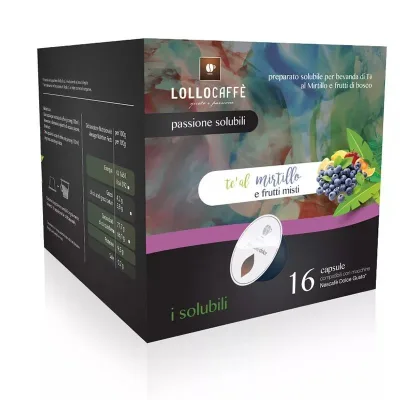 64 Capsule The Mirtillo e Frutti Di Bosco Lollo Caffè Compatibili Dolce Gusto