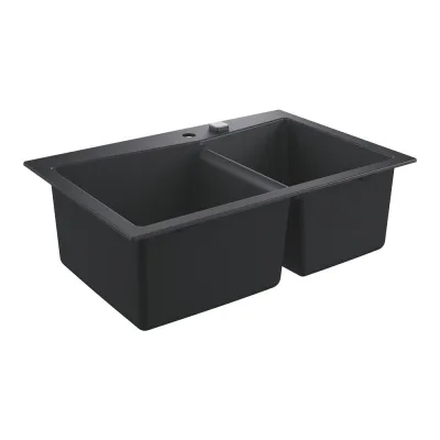 Grohe Lavello due vasche 31657AP0 finitura granite black da 84x58 cm