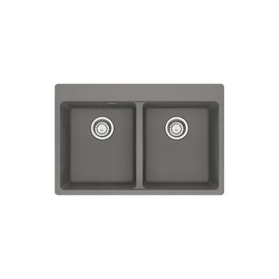 PRONTA CONSEGNA - Franke: Lavello due vasche Vasche Sopratop Centro MRG 620-34-34 FTL 114.0661.692 finitura fragranite stone grey da 76x50 cm
