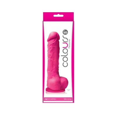 NS Novelties Colours Pleasures 5" Dildo Realistico Silicone Rosa con Ventosa