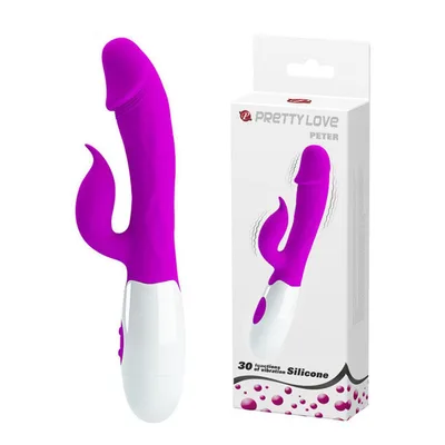 Pretty Love Peter Rabbit Vibratore 19/10 cm Doppio Motore 30 Funzioni Silicone Viola