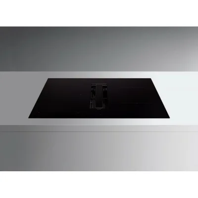 Falmec Piano cottura a induzione con cappa integrata Zero Easy in vetroceramica nero da 76 cm