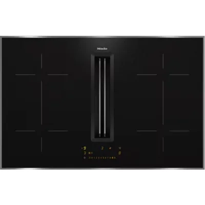 Miele Piano cottura con cappa integrata Filotop/Appoggio KMDA 7473-1 FR Silence in vetroceramica nero da 80 cm - RICHIEDERE PREVENTIVO