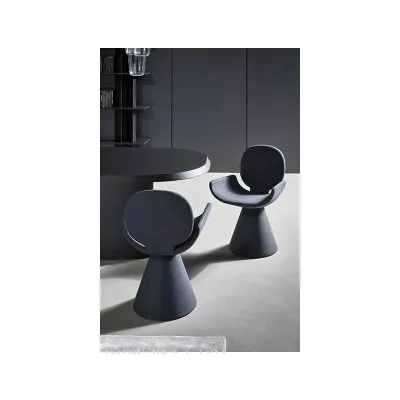 Bonaldo Sedia Youpi con base girevole in metallo e seduta a scelta - Con braccioli