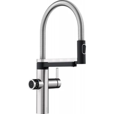 Blanco Miscelatore a 3 vie doppio comando con doccetta estraibile drink.filter EVOL-S Pro 1526311 finitura inox