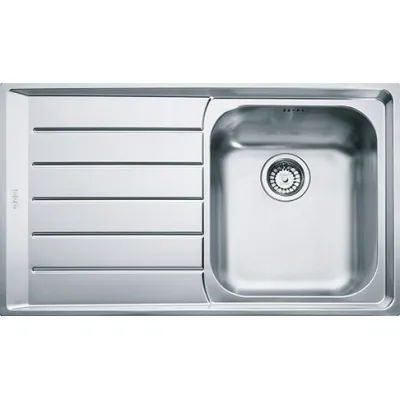 Franke: Lavello una vasca con gocciolatoio a sinistra Neptune NEX 211 127.0059.655 finitura inox satinato da 86,4x51,4 cm
