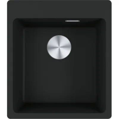 PRONTA CONSEGNA - Franke: Lavello una vasca Vasche Sopratop Centro MRG 610-39 FTL 114.0740.069 finitura fragranite black matt da 44x50 cm