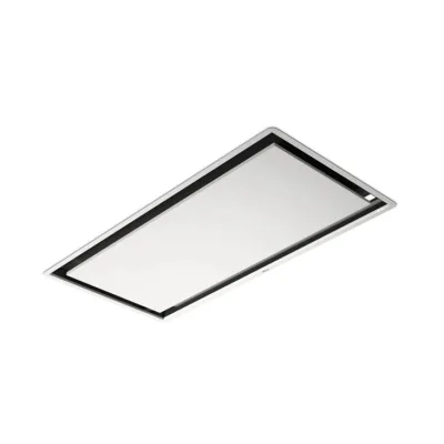 Elica Cappa aspirante a soffitto ILLUSION NO MOTOR WH/A/100 PRF0146253A finitura bianco con cornice bianca da 100 cm
