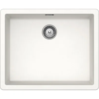 PRONTA CONSEGNA - Schock Lavello una vasca BROOKLYN N100L BYKN100LA01 finitura bianco assoluto da 55.6x45.6 cm