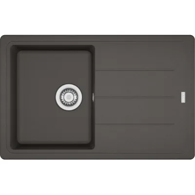 PRONTA CONSEGNA - Franke: Lavello una vasca con gocciolatoio Boston Incasso BFG 611-78 114.0714.119 finitura grigio ardesia da 78x50 cm