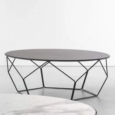 Bonaldo Tavolino Arbor con struttura in metallo e piano a scelta da Ø97 cm e h. 37 cm