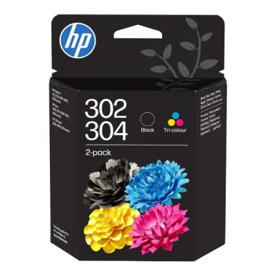 HP 302/304 TRI-COLOR/BLACK 2-PACK B82L1AE