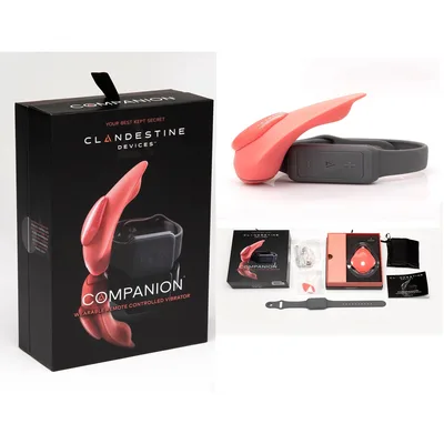 Vibratore indossabile Companion Coral Clandestine Devices con telecomando