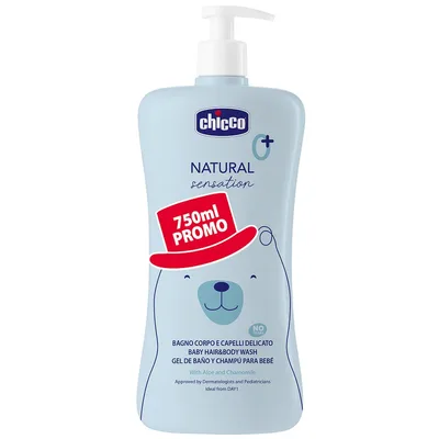 Chicco natural sensation detergente corpo capelli 200 ml 750 ml promo