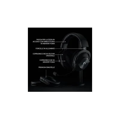 CUFFIE GAMING LOGITECH PRO X WIRELESS LIGHTSPEED 981-000907 NERO