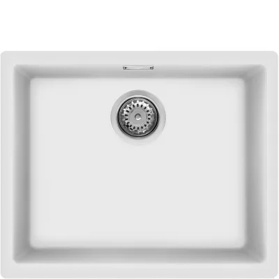 PRONTA CONSEGNA - Smeg S Lavello una vasca VZP56B finitura bianco da 55.6x45.6 cm - Sopratop/Sottotop