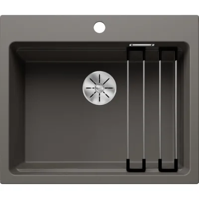 Blanco Lavello una vasca ETAGON 6 1527259 finitura grigio vulcano da 60x51 cm - Sopratop