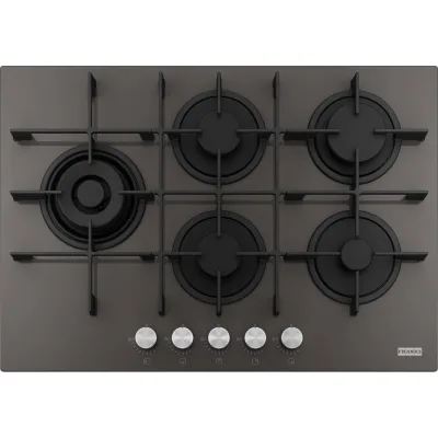 PRONTA CONSEGNA - Franke: Piano cottura a gas Maris 750 FHMA 755 4G DCL C 106.0734.779 in cristallo grigio ardesia da 73 cm