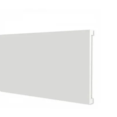 Battiscopa Cornice Parete passacavi in duropolimero bianco 2000x120x10mm