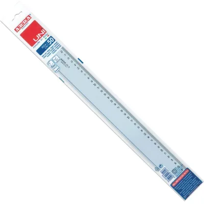 Righello Uni in plastica 50 cm Fumè Trasparente