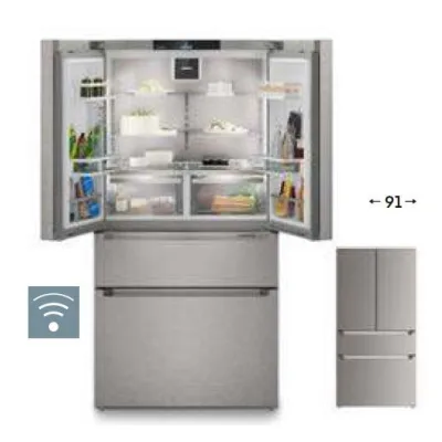 Liebherr Frigorifero side by side FrenchDoor a libera installazione MBsddi 9556 finitura inox/argento da 91 cm - IN PROMOZIONE FINO AL 6/07