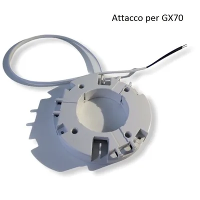 Portalampada da incasso in plastica attacco gx70