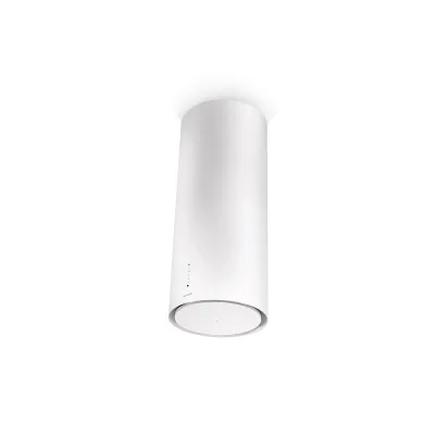 Faber Cappa a isola CYLINDRA ISOLA GLOSS PLUS EV8+ WH A37 335.0492.563 finitura bianco gloss da Ø37 cm