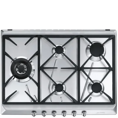 PRONTA CONSEGNA - Smeg Piano cottura a gas SRV575GH5 finitura inox da 70 cm