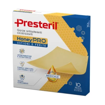 PRESTERIL HONEYPRO GARZA CICATRIZZANTE 10PZ