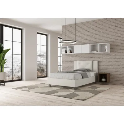 Ityhome Letto una piazza e mezza Appia in similpelle da 120 cm