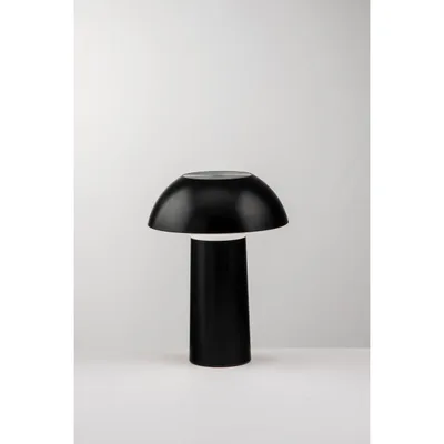 Lampada Ricaricabile Led Nero In Policarbonato 4,5W 300Lm cct Dimmerabile Con Speaker Bluetooth 21X16X16Cm