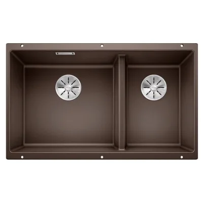 Blanco | Lavello due vasche SUBLINE 430/270-U 1523160 finitura caffè da 75.5x46 cm - Sottotop