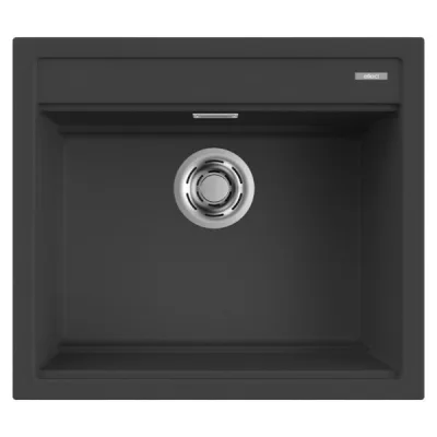 Elleci Lavello una vasca BEST 105 LGB10559 finitura composito G59 antracite da 57x51 cm