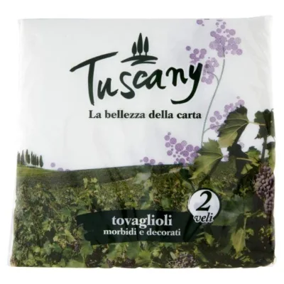 Tuscany tovaglioli morbidi e decorati 2 veli 40 pz