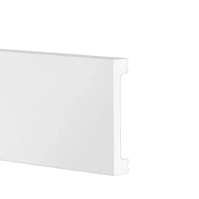 Battiscopa Cornice per pareti passacavi in duropolimero bianco 2000x100x13mm