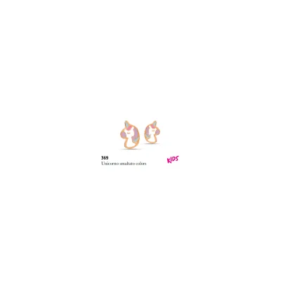 MEDICAL JEWELS ORECCHINI UNICORNO SMALTATO 369