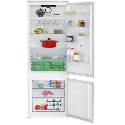 Beko Frigorifero combinato Montebianco statico ventilato da incasso BCSE400E40SN da 69 cm