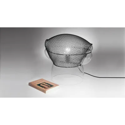Artemide Lampada da tavolo Patroclo finitura fumé trasparente