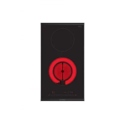 Bosch - Piano cottura domino elettrico PKF375FP2E in vetroceramica nero da 30 cm - Serie 6