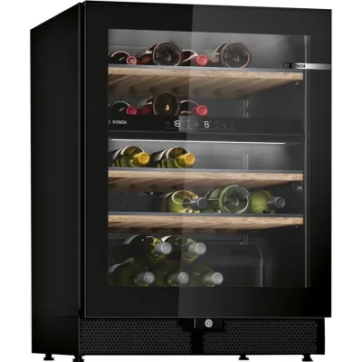 Bosch - Cantinetta vino a libera installazione KWK16ABGB finitura cornice nera da 60 cm - Serie 6