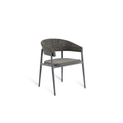 Unopiù Poltroncina EXPERIENCE con struttura in alluminio e seduta in WaProLace antique brown - IN PROMOZIONE FINO AL 6/07